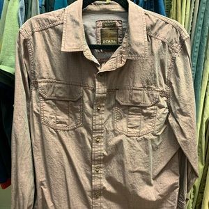 PrAna Mens Long Sleeve Button Down